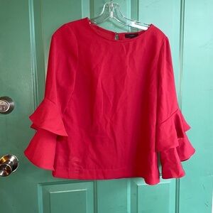 J crew ladies size 4 beautiful red blouse
